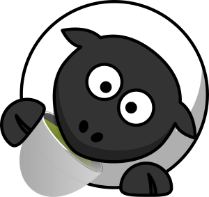 openclipart圖庫：Teatime sheep