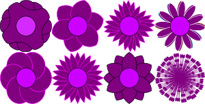 openclipart圖庫：Strange flowers