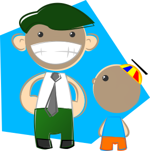 openclipart圖庫：Dad and son