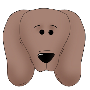 openclipart圖庫：dog face 4