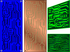 openclipart圖庫：PCB 3 color - electronics