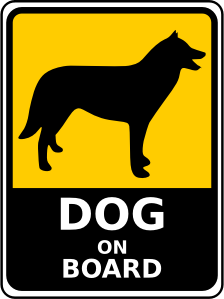 openclipart圖庫：Dog On Board