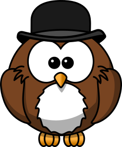 openclipart圖庫：Owl with derby