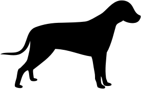 openclipart圖庫：Standing dog silhouette