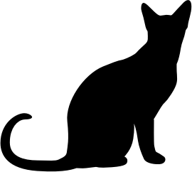 openclipart圖庫：Sitting Cat Silhouette