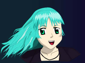 openclipart圖庫：Manga Girl