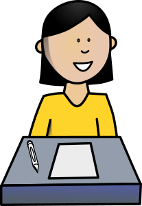 openclipart圖庫：Colored Student Girl