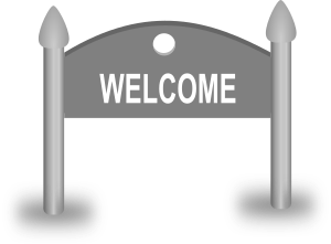 openclipart圖庫：Welcome Sign board