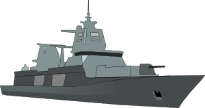 openclipart圖庫：German Bundeswehr frigate