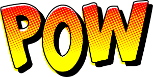openclipart圖庫：POW vintage comic book sound effect