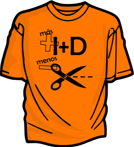 openclipart圖庫：MÃ¡s I+D menos Recortes - Camiseta