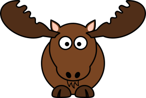 openclipart圖庫：Cartoon Moose
