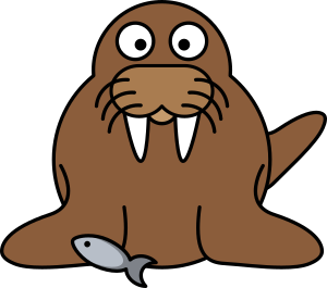 openclipart圖庫：Cartoon Walrus
