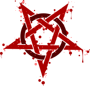 openclipart圖庫：Pentagramme Taches Rouges