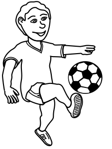 openclipart圖庫：Soccer playing boy