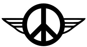 openclipart圖庫：Wings of Peace 1 - B&W