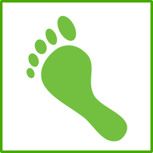 openclipart圖庫：eco green carbon footprint icon