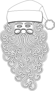 openclipart圖庫：Santa 1 Outline