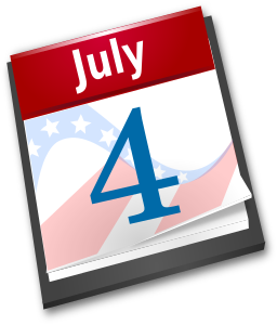 openclipart圖庫：4th July Calendar