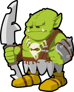 openclipart圖庫：orc warrior