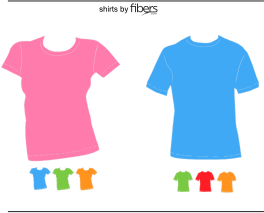 openclipart圖庫：Fibers.com Vector T-Shirt Templates