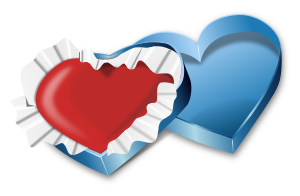 openclipart圖庫：Valentines Day - Heart in a Box