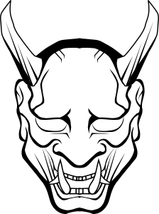 openclipart圖庫：oni mask no color
