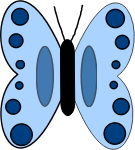 openclipart圖庫：blue-butterfly