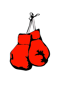 openclipart圖庫：Burning boxing gloves