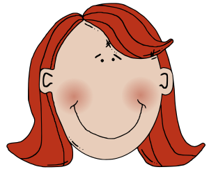 openclipart圖庫：Womans face with red hair