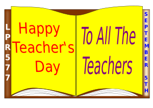 openclipart圖庫：Teacher's day wishes