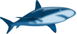 openclipart圖庫：Shark Shaded