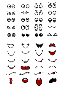 openclipart圖庫：Cartoon Mouth n Eyes
