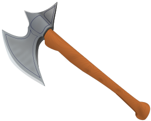 openclipart圖庫：Battle axe medieval