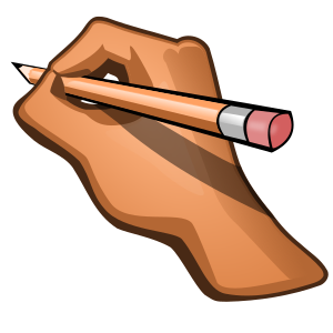 openclipart圖庫：Edit Hand Holding Pencil