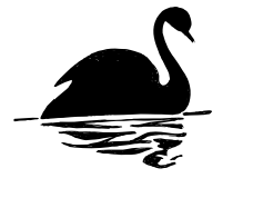 openclipart圖庫：Black Swan Silhouette