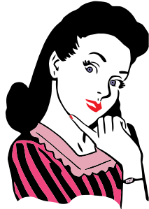 openclipart圖庫：Retro Woman 2