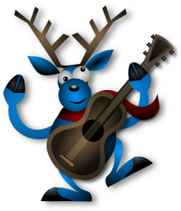 openclipart圖庫：Dancing Reindeer 1