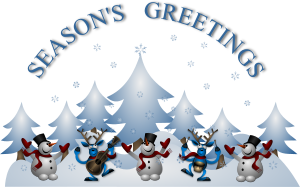 openclipart圖庫：Seasons Greetings Card Front