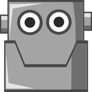 openclipart圖庫：Cute Robot Head (Same Eyes)