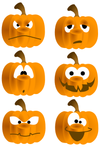 openclipart圖庫：Pumpkin Faces