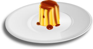 openclipart圖庫：Creme Caramel on plate