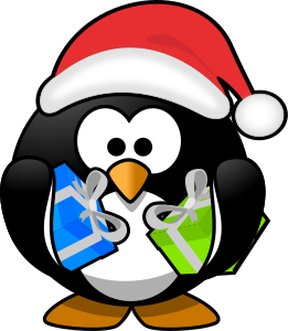 openclipart圖庫：Santa penguin