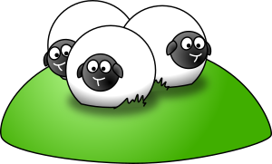 openclipart圖庫：Simple cartoon sheep