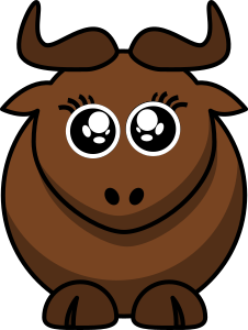 openclipart圖庫：Cartoon Gnu Eyes2