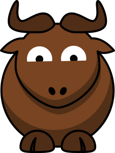 openclipart圖庫：Cartoon Gnu Glee