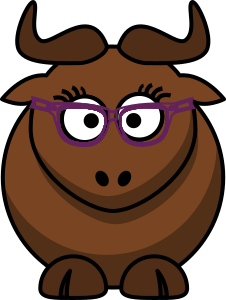 openclipart圖庫：Cartoon Gnu Nerdy/Cute
