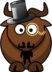 openclipart圖庫：Cartoon Gnu Fancy