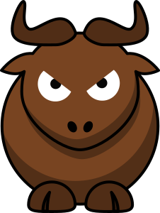 openclipart圖庫：Cartoon Gnu Wrath