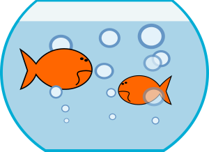 openclipart圖庫：Goldfishes in a bowl